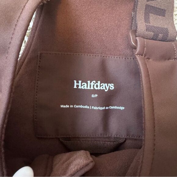 Halfdays Isabel Soft Shell Bib Pant Ski Small Waterproof Brown Spiked Cocoa - Picture 6 of 13